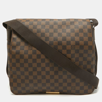 Louis Vuitton Damier Ebene Canvas And Leather Bastille Messenger Bag