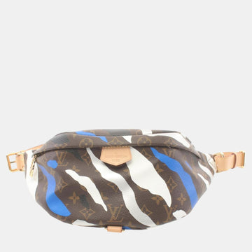 League of Legends Brown Blue Multicolor Coated Canvas Leather MM Monogram Waist Bag