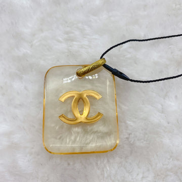 Chanel CC White Clear Plastic Pendant