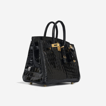 Birkin 25 - Noir Shiny Croc