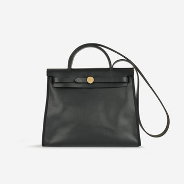 Hermes - Herbag 31 - Noir Berline Toile GHW - 2022 -