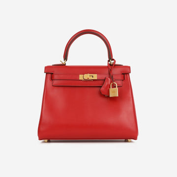 Hermès - Kelly 25 - Rouge Vif Tadelakt GHW -  - 2021