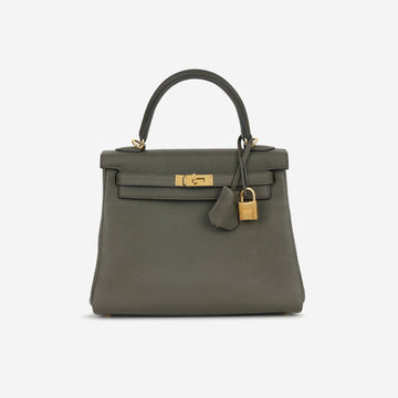 Hermès - Kelly 25 - Vert De Gris Togo GHW - 2021 -