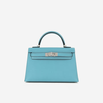 Hermès Mini Kelly - Bleu Du Nord