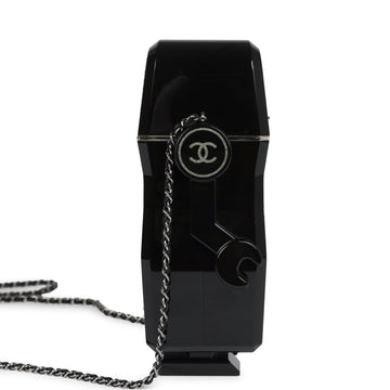 Chanel Limited Edition Robot Minaudière Bag Black PlexiglaES and Crystals Ruthenium Hardware