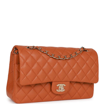 Chanel Medium ClaESic Double Flap Bag Caramel Caviar Light Gold Hardware