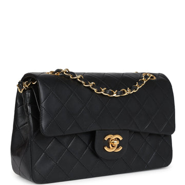 Chanel Small ClaESic Double Flap Black Lambskin Gold Hardware