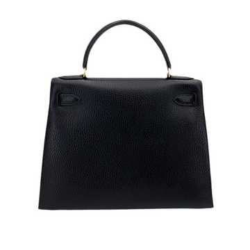 HERMES - KELLY SELLIER 28 BLACK ARDENNES GOLD HARDWARE