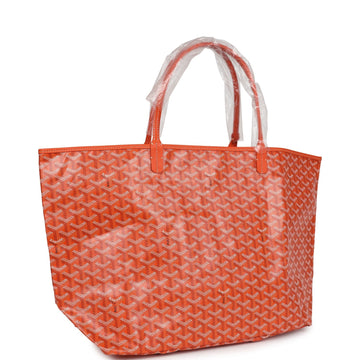 Goyard Goyardine Orange St. Louis GM Tote Bag Palladium Hardware