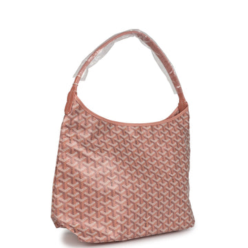 Goyard Goyardine Pearly Coral Boheme PM Hobo Bag Palladium Hardware