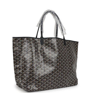 Goyard Goyardine Black St. Louis GM Tote Bag Palladium Hardware