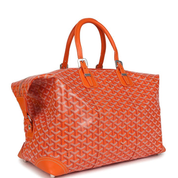 Goyard Goyardine Canvas Orange Boeing 45 Travel Bag Palladium Hardware