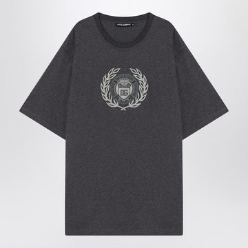 Dolce&Gabbana Gray Cotton T-Shirt With Print Men