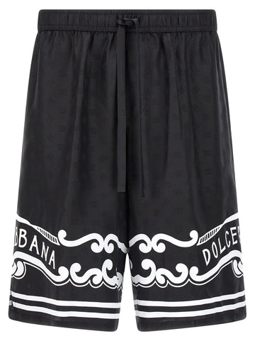 Dolce & Gabbana Men Bandana Silk Bermuda Shorts