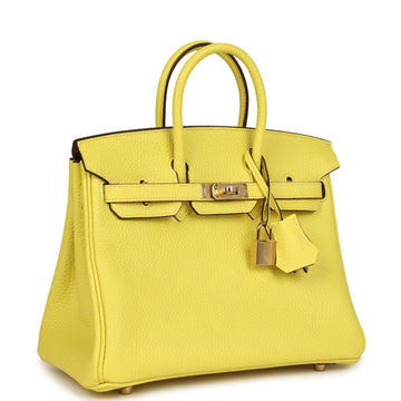 Hermes SpESial Order (HES) Birkin 25 Lime Verso Clemence Rose Gold Hardware