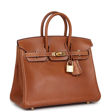 Hermes Birkin 25 Fauve Barenia Gold Hardware