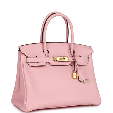 Hermes SpESial Order (HES) Birkin 30 Rose Sakura Verso Clemence Gold Hardware