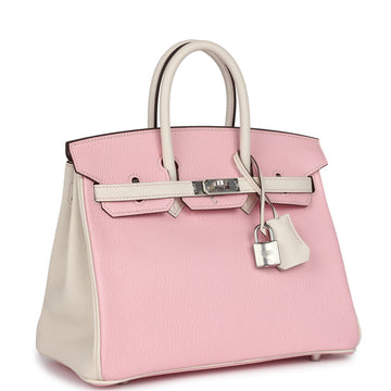 Hermes SpESial Order (HES) Birkin 25 Rose Sakura and Nata Chevre Palladium Hardware