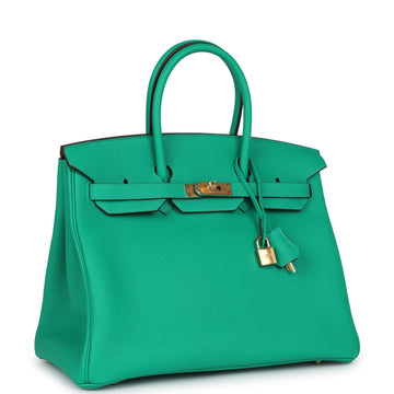 Hermes SpESial Order (HES) Birkin 35 Menthe Verso Togo Gold Hardware