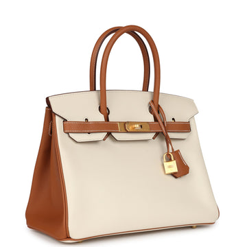 Hermes SpSSial Order (HSS) Birkin 30 Craie and Gold Epsom Brushed Gold Hardware