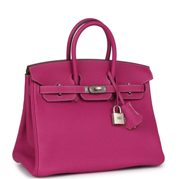 Hermes SpESial Order (HES) Birkin 25 Rose Poupre Verso Togo Brushed Palladium Hardware