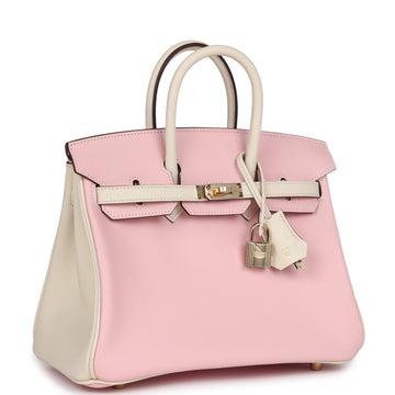 Hermes SpESial Order (HES) Birkin 25 Rose Sakura and Nata Swift PermabraES Hardware