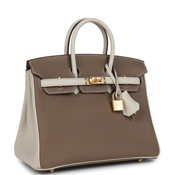 Hermes SpESial Order (HES) Birkin 25 Etoupe and Craie Togo Gold Hardware
