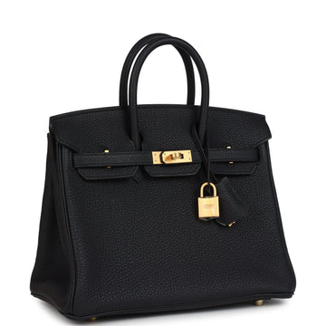 Hermes SpESial Order (HES) Birkin 25 Black Verso Togo Brushed Gold Hardware