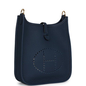 Hermes Evelyne TPM Bleu De PruESe Clemence Gold Hardware