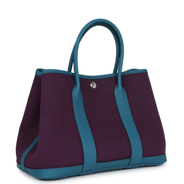 Hermes Garden Party 30 CaESis Toile H and Cobalt Negonda Palladium Hardware