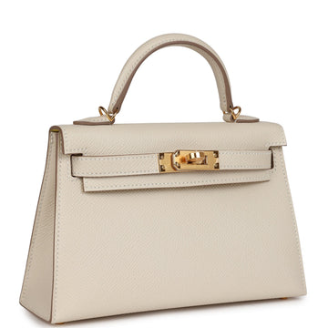 Hermes SpESial Order (HES) Kelly Sellier 20 Craie Verso Epsom Gold Hardware