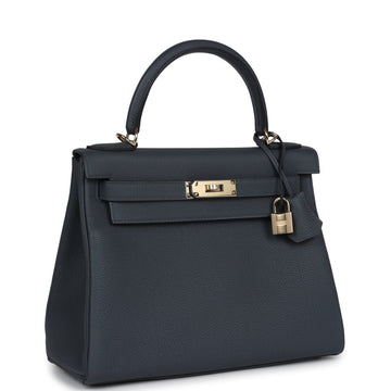 Hermes Kelly Retourne 28 Gris Misty Togo PermabraES Hardware