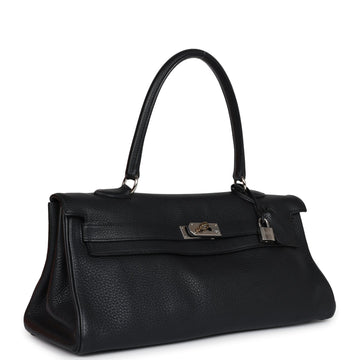Hermes Shoulder Kelly 42 JPG Black Clemence Palladium Hardware