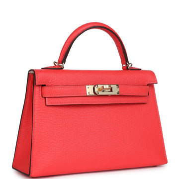 Hermes SpESial Order (HES) Kelly Sellier 20 Rose Texas Verso Chevre PermabraES Hardware