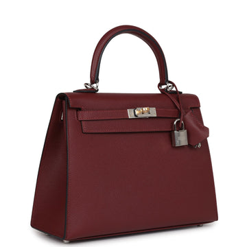 Hermes Kelly Sellier 25 Rouge H Epsom ElEStrum Hardware