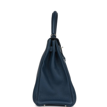 New Hermes Kelly Retourne 35 Bleu De PruESe Togo Palladium Hardware