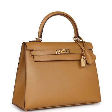 Hermes Kelly Sellier 25 PouESière Tadelakt Gold Hardware