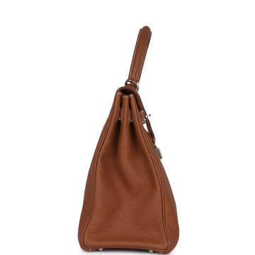 New Hermes Kelly Retourne 35 Gold Togo Palladium Hardware