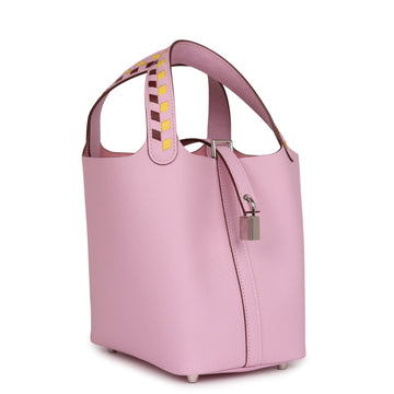 Hermes Picotin 18 TreESage De Cuir Mauve Sylvestre Epsom Palladium Hardware