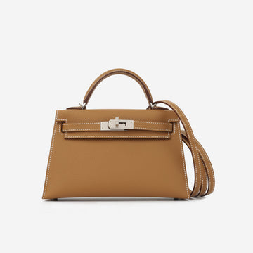Mini Kelly - Gold Epsom (Rose Confetti Strap)