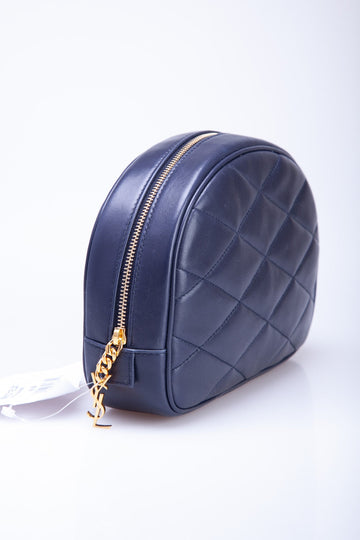 SAINT LAURENT Blue Lolita Leather Cosmetics Pouch