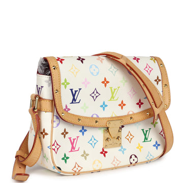 Louis Vuitton Sologne White Monogram Multicolor Gold Hardware
