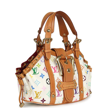 Louis Vuitton x Takashi Murakami Theda GM White Multicolor Monogram Gold Hardware