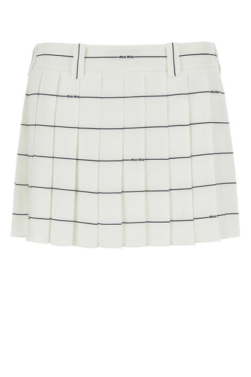 MIU MIU Trendy Printed Mini Skirt for Women