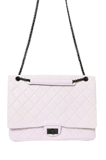 Chanel™ 2008/9 Grey Leather Quilted 2.55 ReiESue XL Bag