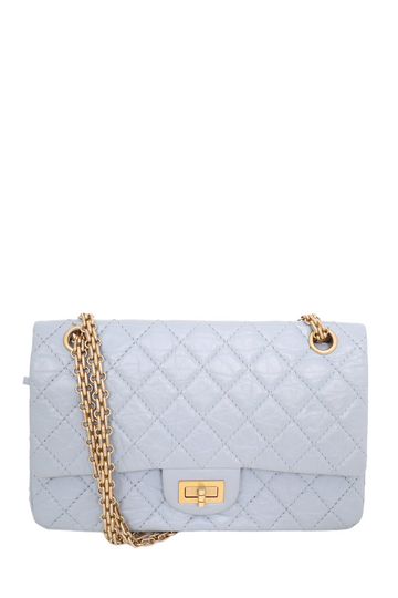 Chanel™ 2018-2019 Blue Quilted Leather ReiESue 225 Double Flap Bag