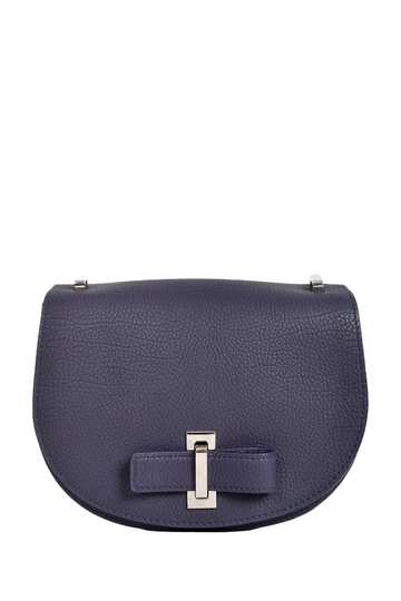 Delvaux Purple/Yellow Leather 'Le Mutin' Mini Saddle CroESbody Bag