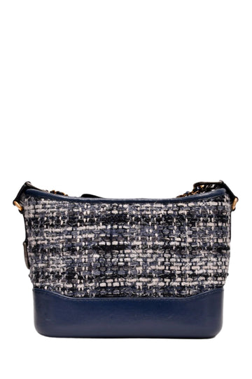 Chanel™ 2018 Blue Tweed/Leather Small Gabrielle Chain Bag