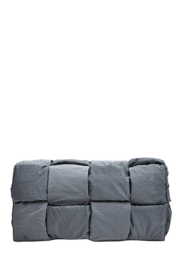 Bottega Veneta Grey Padded IntrEScio-Woven Nylon CroESbody Bag (As Is)
