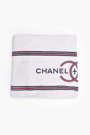 Chanel™ 2010 Cruise CollSStion White Terry Cloth Beach Towel
